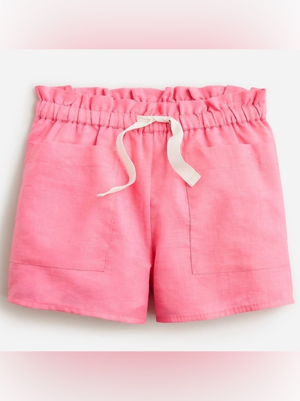 Crewcuts Girls Pinks Linen Blend Shorts
